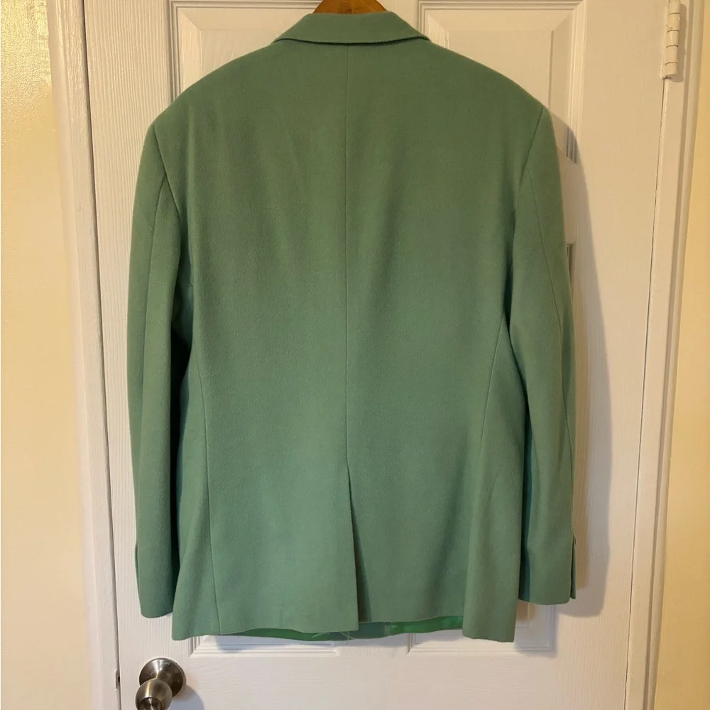 Men's wool cashmere Green Blazer  M